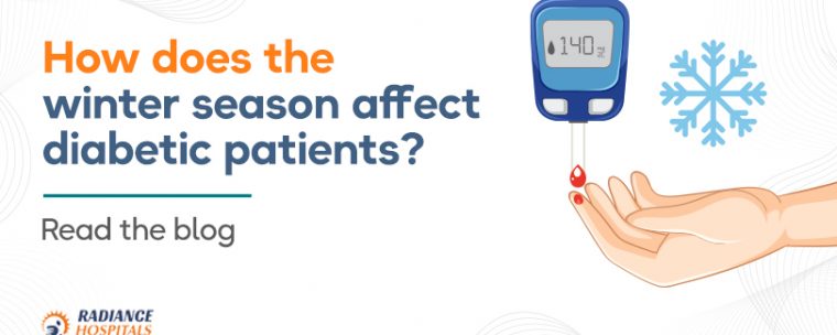 How does the winter season affect diabetic patients?